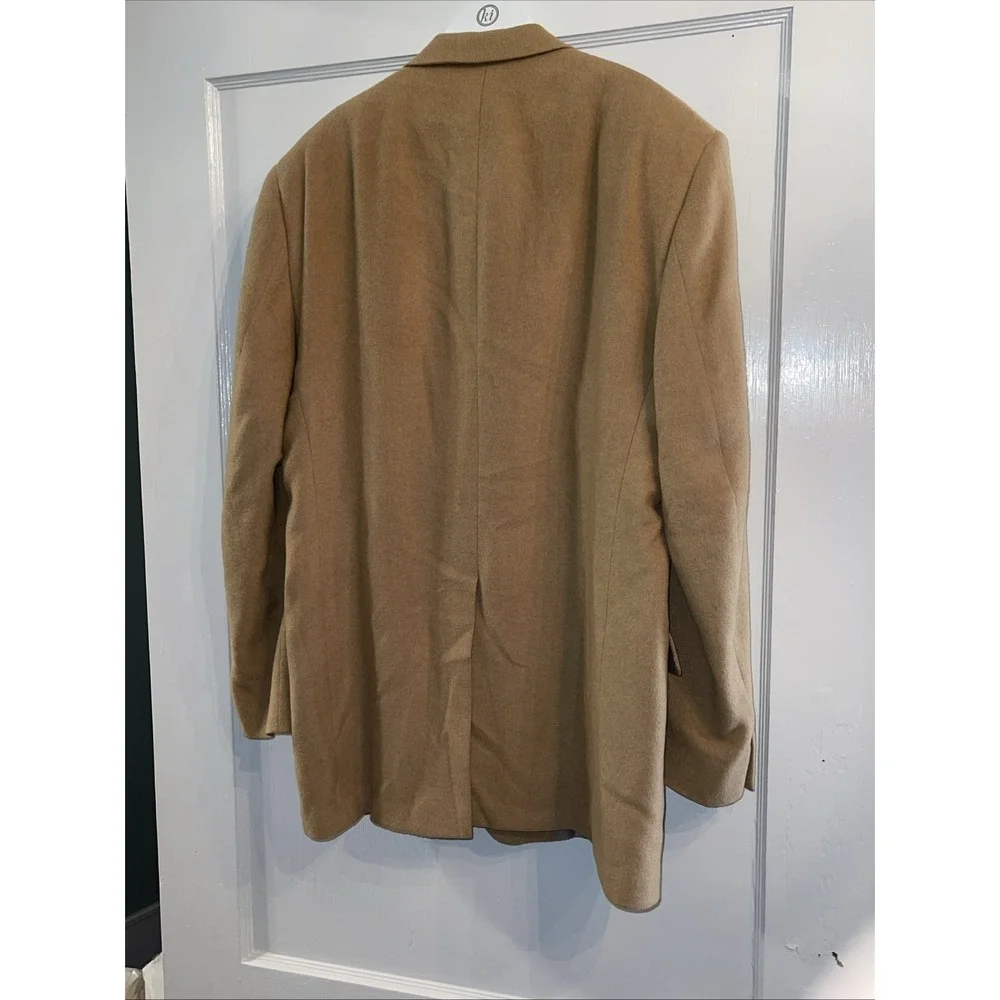Hart Schaffner Marx Mens Beige Camel Hair Sport Coat‎ Jacket Blazer 43L 2-Button
